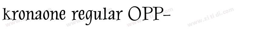 kronaone regular OPP字体转换